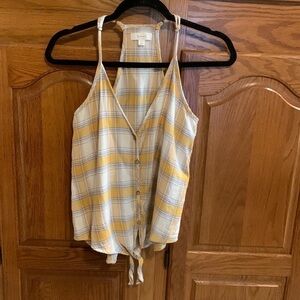 Beccal Yellow Plaid Tank